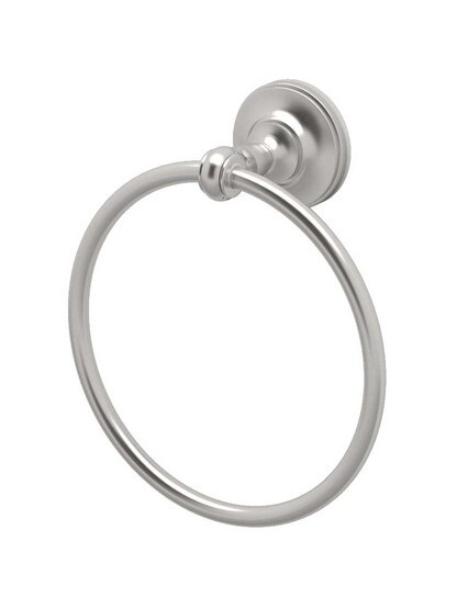 Tavern Towel Ring in Satin Nickel.